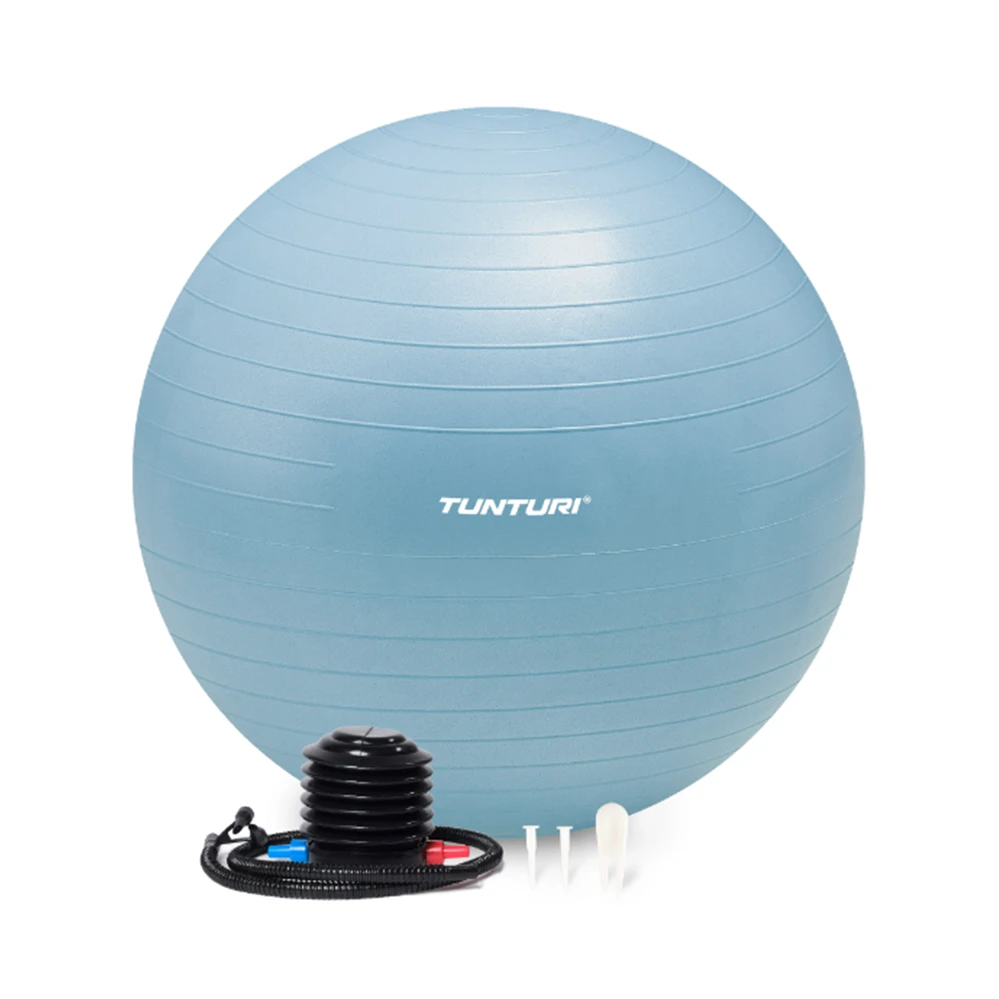 Gimnastikos kamuolys Tunturi Gymball 65–75 cm, Light Mėlyna, Anti Burst (Diametras: 65 cm)