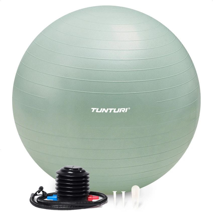 Gimnastikos kamuolys Tunturi Gymball 65–90 cm, Mint, Anti Burst (Diametras: 75 cm)