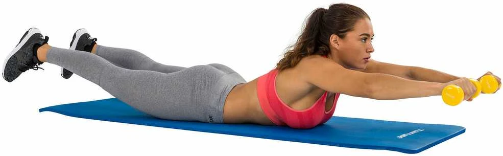 Fitneso kilimėlis Tunturi Fitnessmat NBR 15 mm, tamsiai mėlynos spalvos