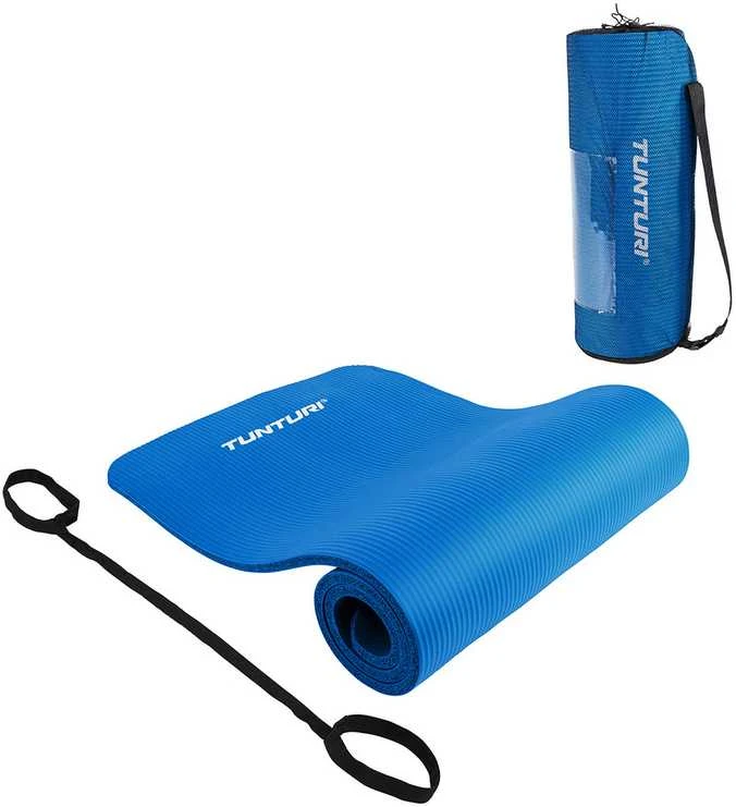Fitneso kilimėlis Tunturi Fitnessmat NBR 15 mm, tamsiai mėlynos spalvos
