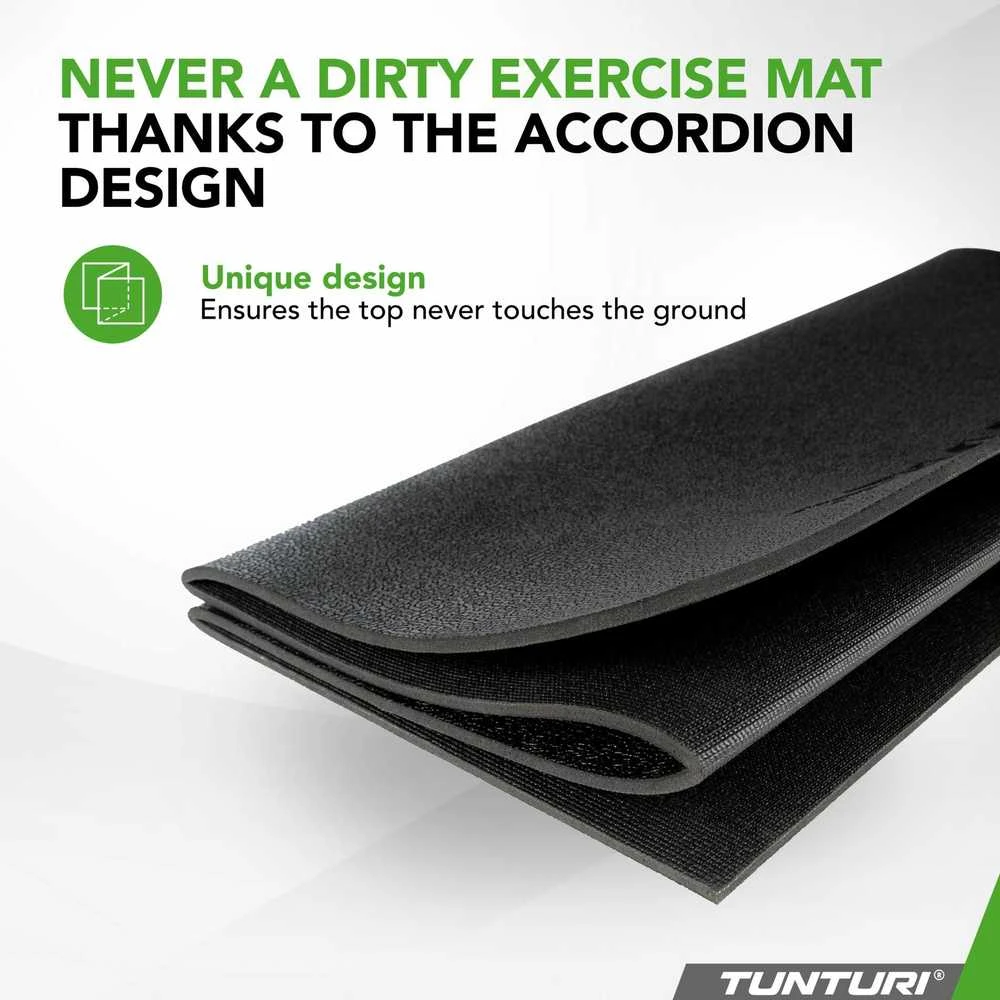 Sportinis kilimėlis Tunturi Outdoor Fitness Mat PVC, 121 x 60 x 0,6 cm, juodas