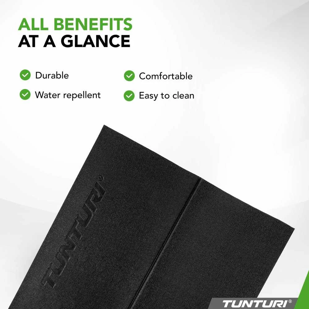 Sportinis kilimėlis Tunturi Outdoor Fitness Mat PVC, 121 x 60 x 0,6 cm, juodas