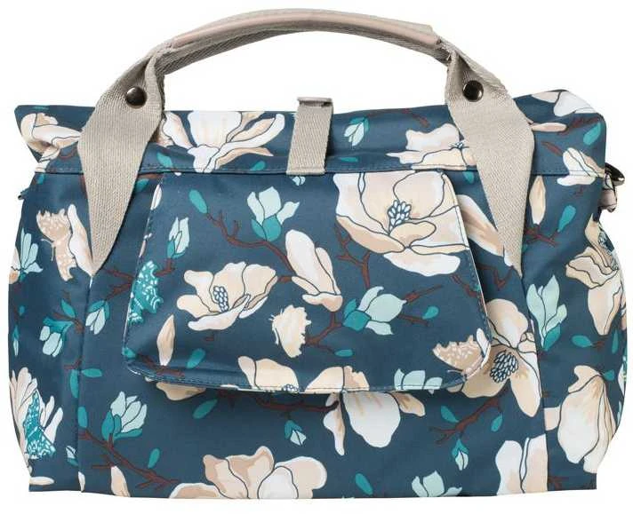BASIL Vienvietis miesto krepšys MAGNOLIA CITY BAG 7L, užsegimas kabliuku, neperšlampamas poliesteris, žalsvai mėlynas (NAUJA) - BAS-17680