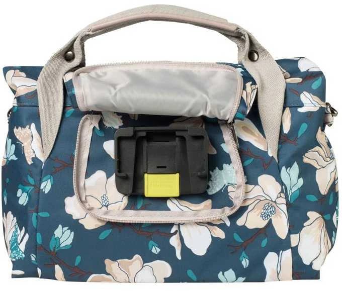 BASIL Vienvietis miesto krepšys MAGNOLIA CITY BAG 7L, užsegimas kabliuku, neperšlampamas poliesteris, žalsvai mėlynas (NAUJA) - BAS-17680