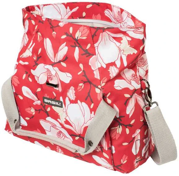 Bazilikas BASIL vairo rankinė MAGNOLIA CITY BAG 7L vandeniui atspari poliesterio aguonų raudona