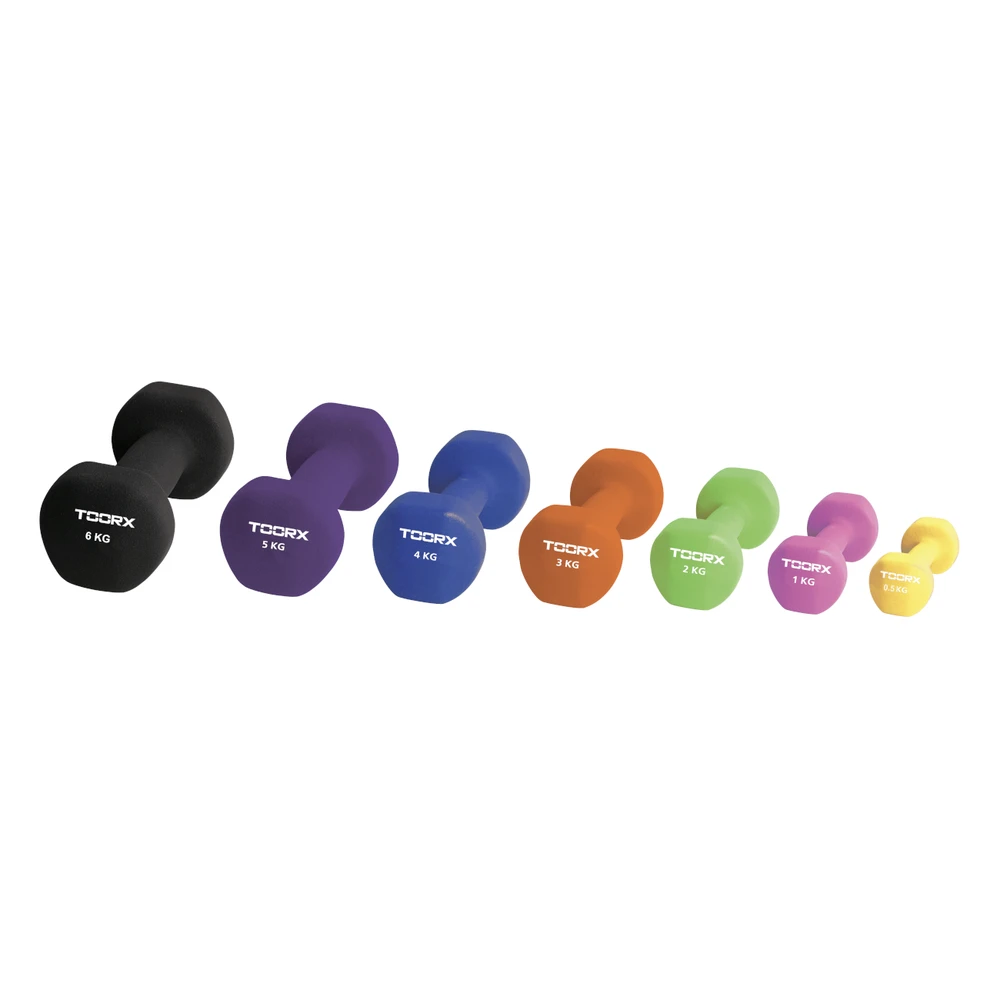 None Hantelis TOORX neopreninis hantelis, juodas, 6kg