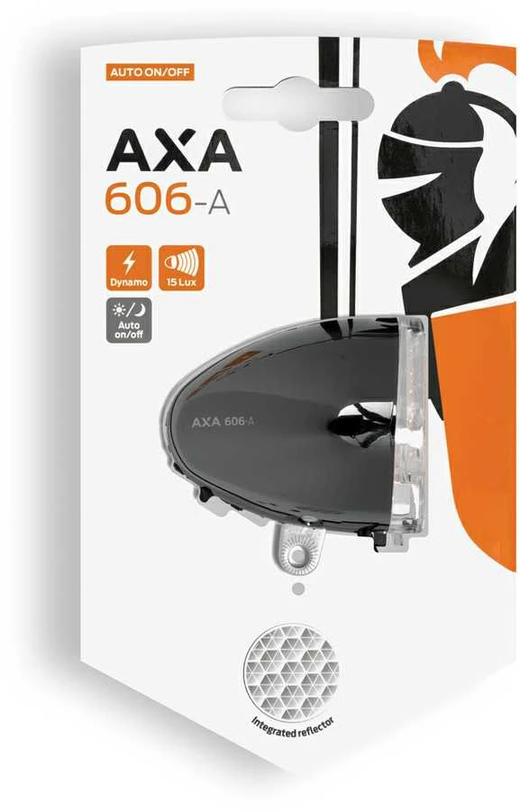 None Priekinis žibintas AXA LUX 606 AUTO 15 TAMSI CHROME 60CM