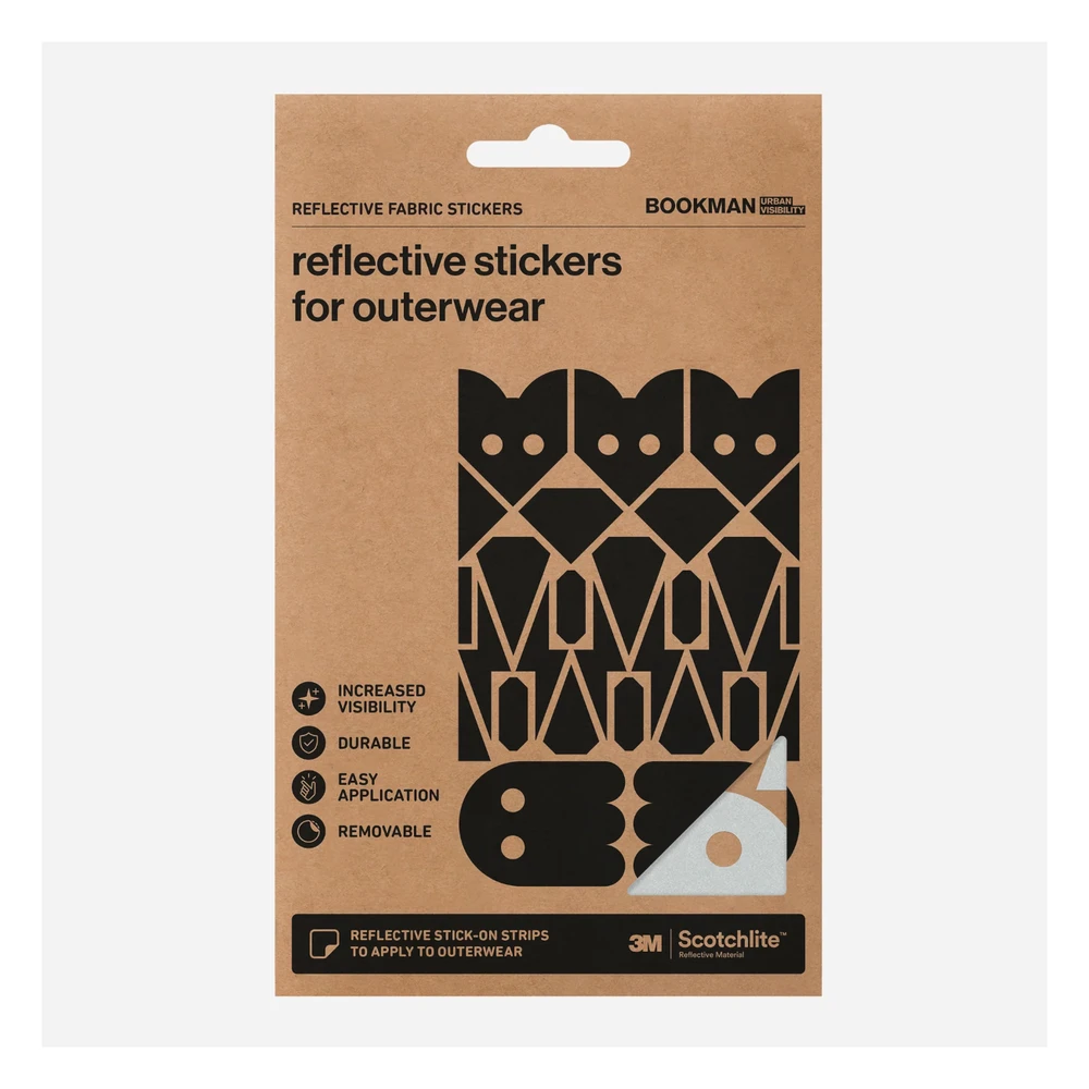 None Atšvaitiniai lipdukai BOOKMAN Reflective Fabric Stickers, Adventure Sidabrinis
