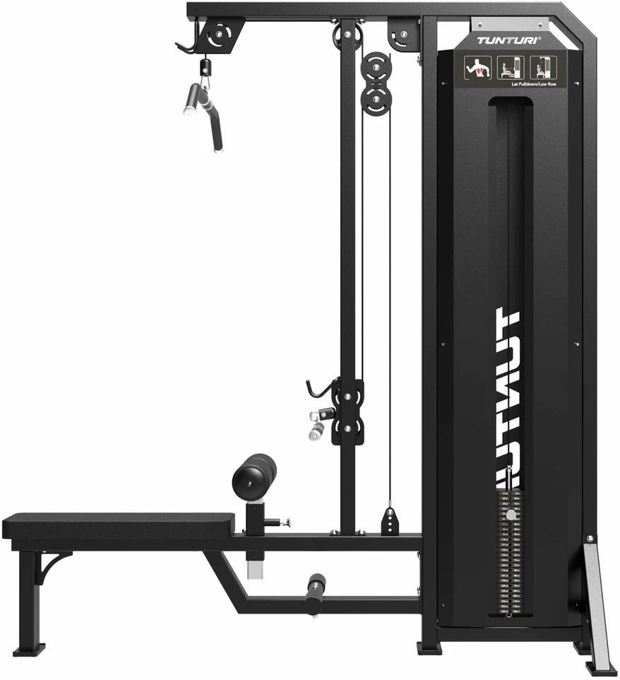 Jėgos staklės TUNTURI Platinum Dual Lat Pulldown / Low row Selectorized V-series