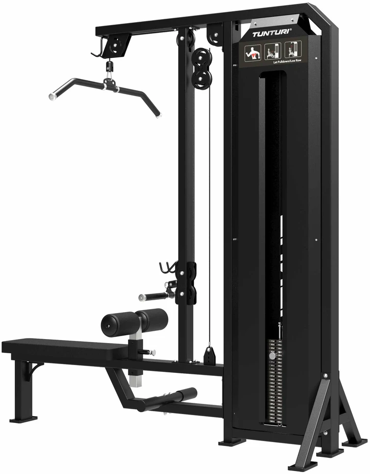 Jėgos staklės TUNTURI Platinum Dual Lat Pulldown / Low row Selectorized V-series