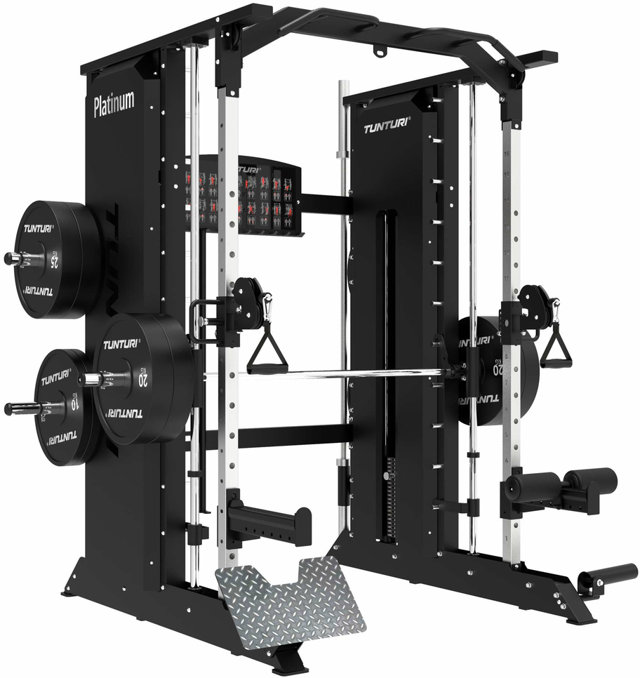 Jėgos staklės TUNTURI Platinum Full Smith / Functional trainer Selectorized V-series