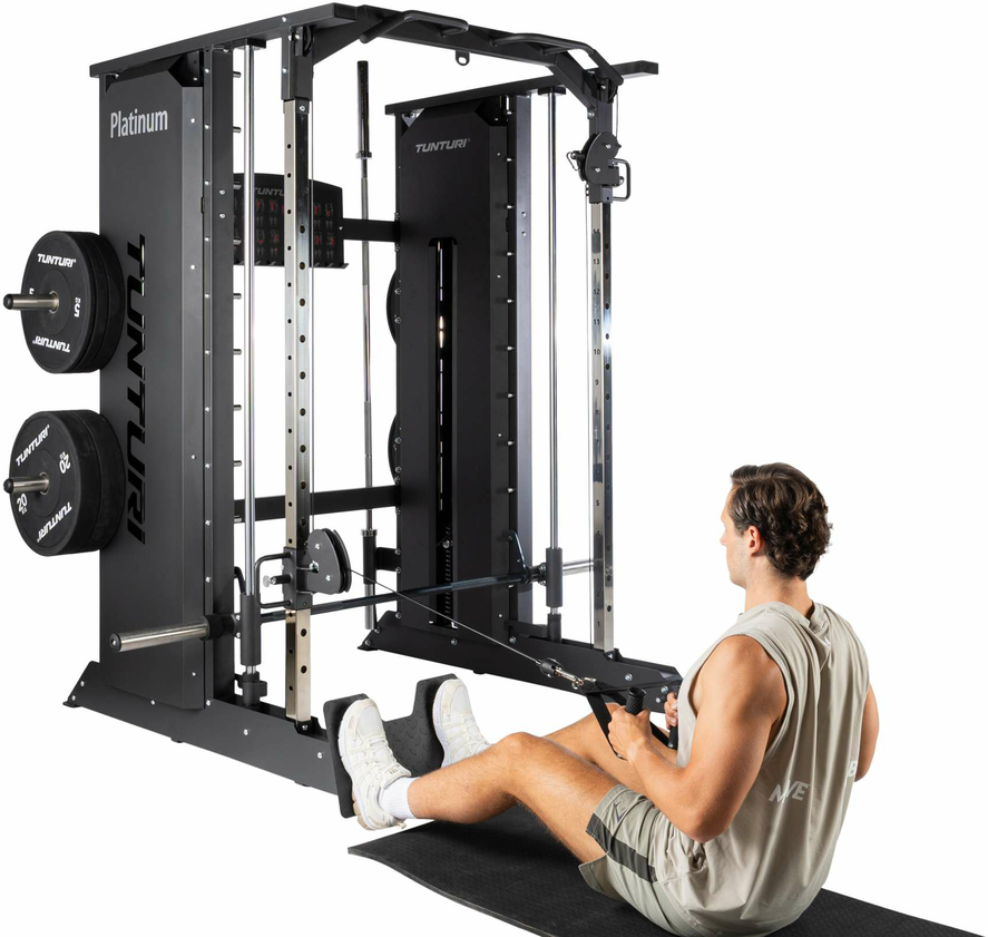 Jėgos staklės TUNTURI Platinum Full Smith / Functional trainer Selectorized V-series