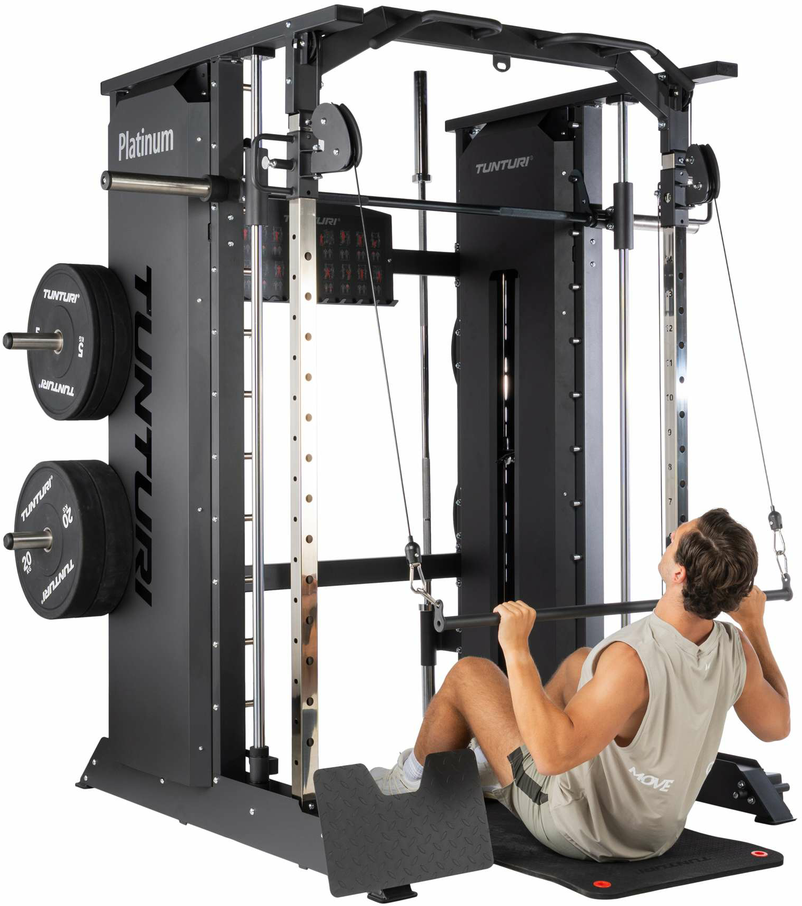Jėgos staklės TUNTURI Platinum Full Smith / Functional trainer Selectorized V-series