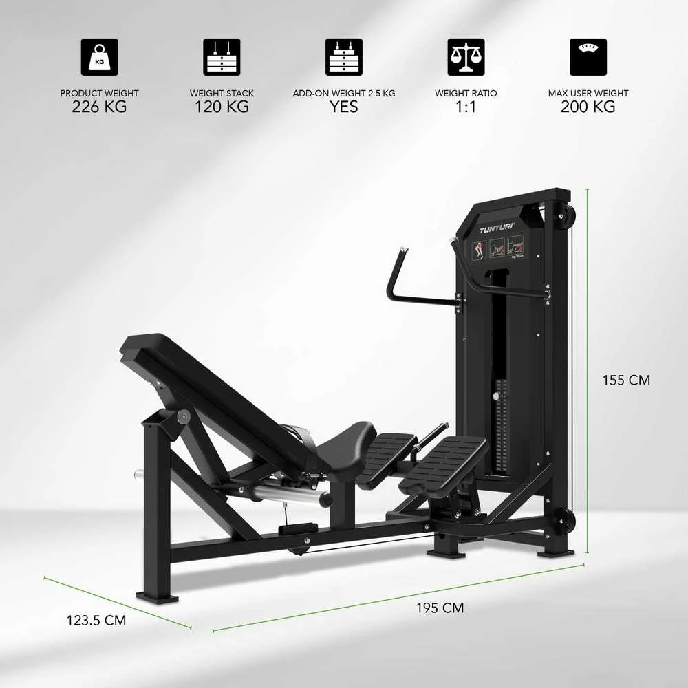 Jėgos staklės TUNTURI Platinum Hip Thrust Selectorized V-series
