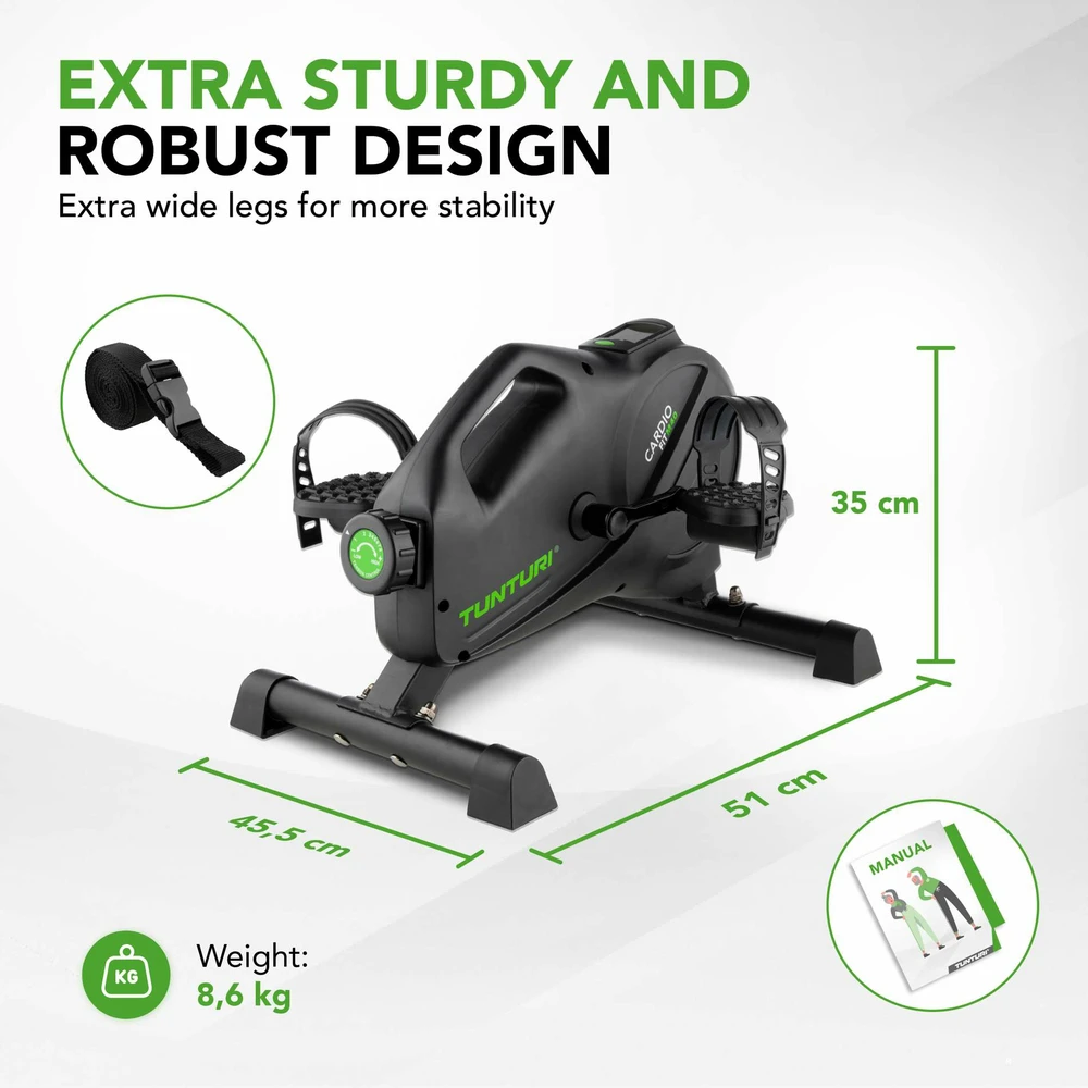 Dviratis treniruoklis Tunturi Cardio Fit M40 Minibike Magnetic + App