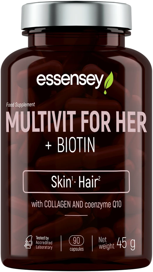 Trec Nutrition Multivitaminai moterims TREC ESSENSEY MULTIVIT FOR HER + BIOTINAS 90 kapsulių