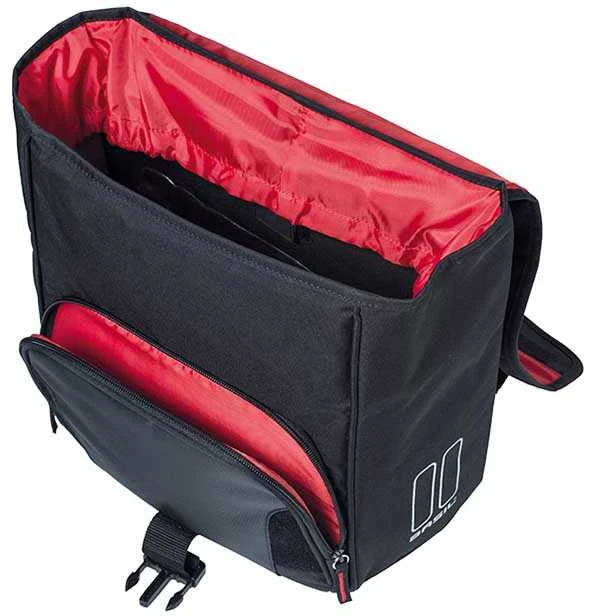 Basil SPORT DESIGN COMMUTER BAG vienvietis miesto krepšys 18L, tvirtinamas ant kablio, juodas (BAS-17580)