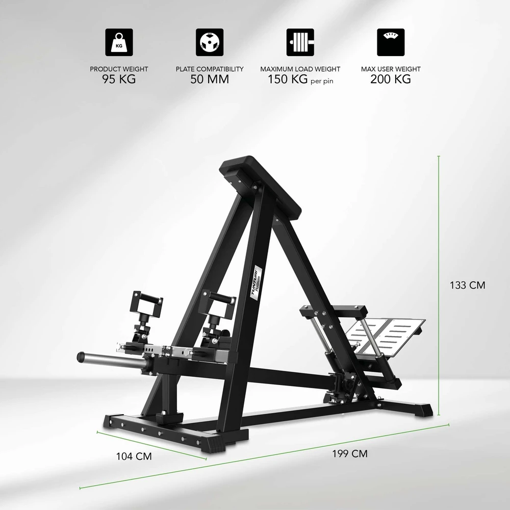 Jėgos staklės TUNTURI Platinum Adjustable T-bar Row Plate loaded V-series
