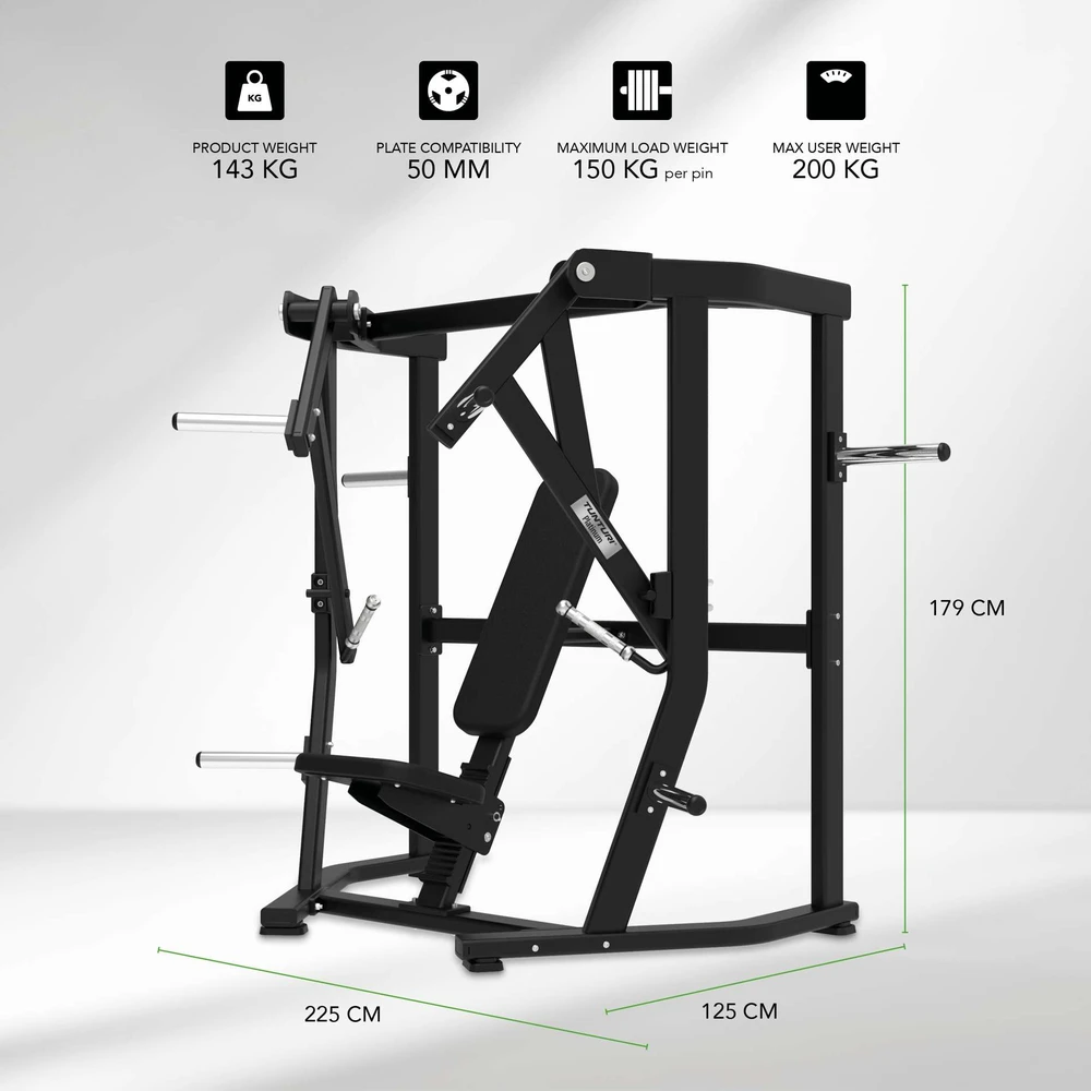 Jėgos staklės TUNTURI Platinum Wide Chest Press Plate loaded V-series
