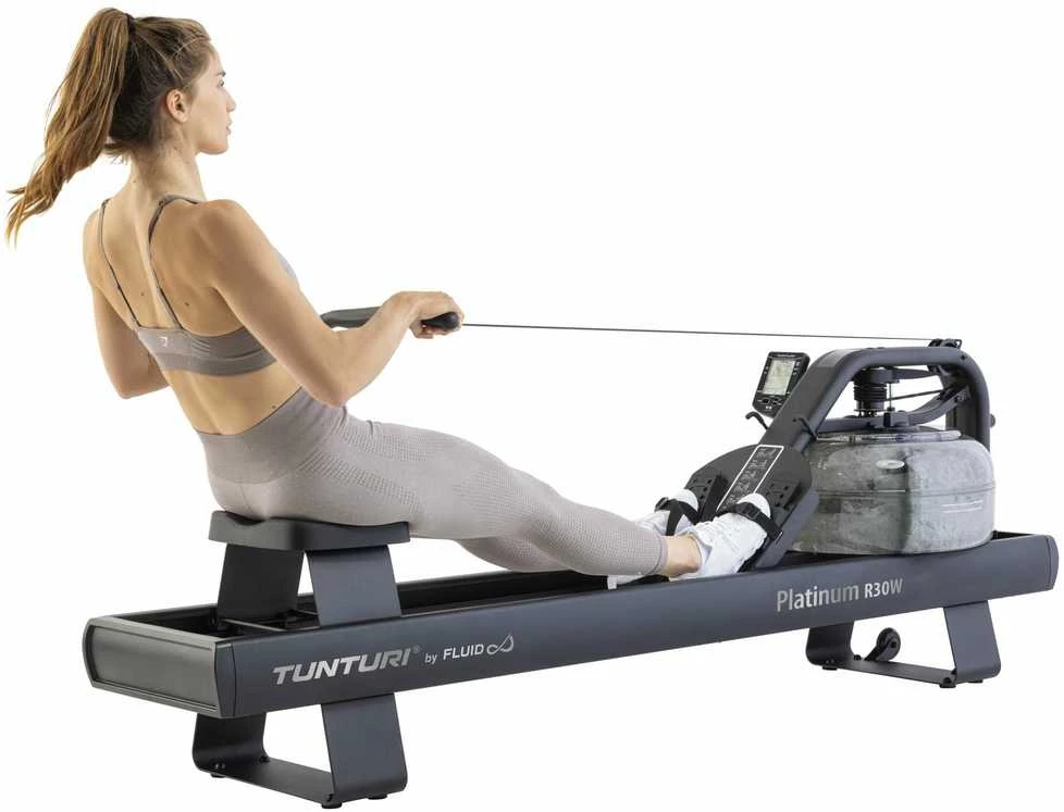 None Irklavimo treniruoklis TUNTURI Platinum RW30 Rower. By Fluid + App