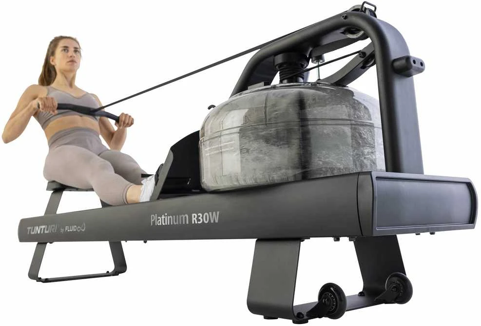 None Irklavimo treniruoklis TUNTURI Platinum RW30 Rower. By Fluid + App