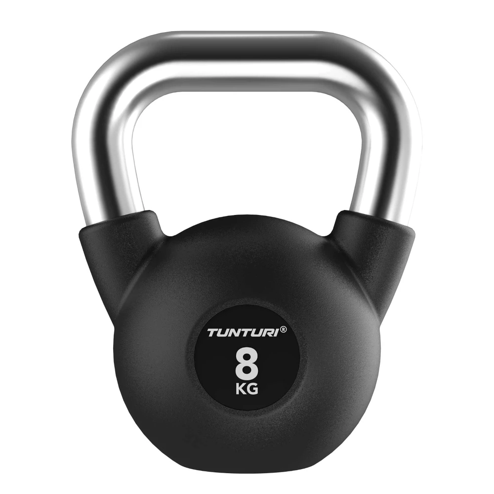 Gumuotas svarstis Tunturi Platinum Rubber Kettlebell 4–32 kg (Svoris: 8kg)