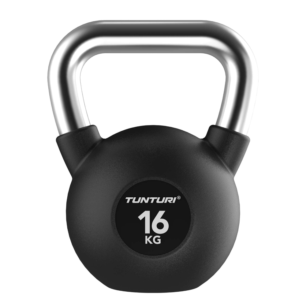 None Gumuotas svarstis Tunturi Platinum Rubber Kettlebell 4–32 kg (Svoris: 16 kg)