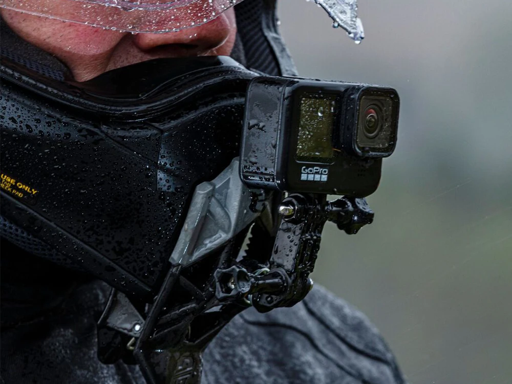 None Sp Connect Helmet chin mount for adventure camera Dango Design (juodas/oranžinis)