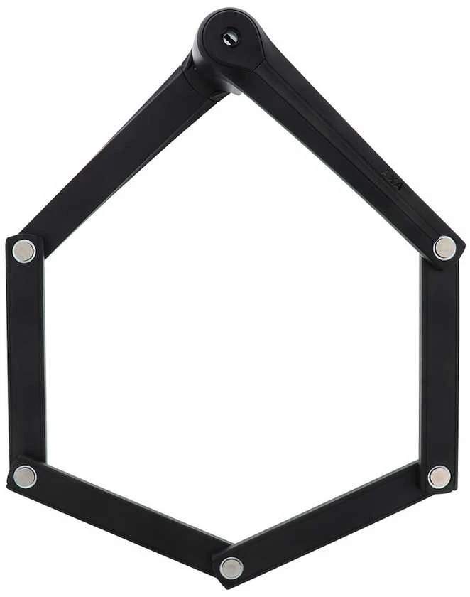 None AXA Fold Pro100 sulankstoma spyna Juodas. „Fold Pro“ yra 100 cm ilgio ir turi lanksčias jungtis, todėl dviratį galite lengvai pritvirtinti prie stulpo ar tvoros.