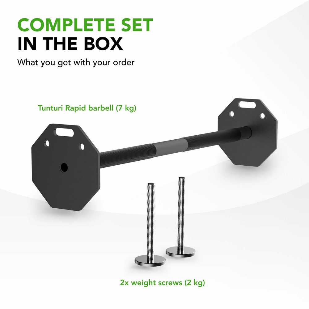 None Reguliuojamo svorio štanga Tunturi Rapid Adjustable Barbell 11 kg