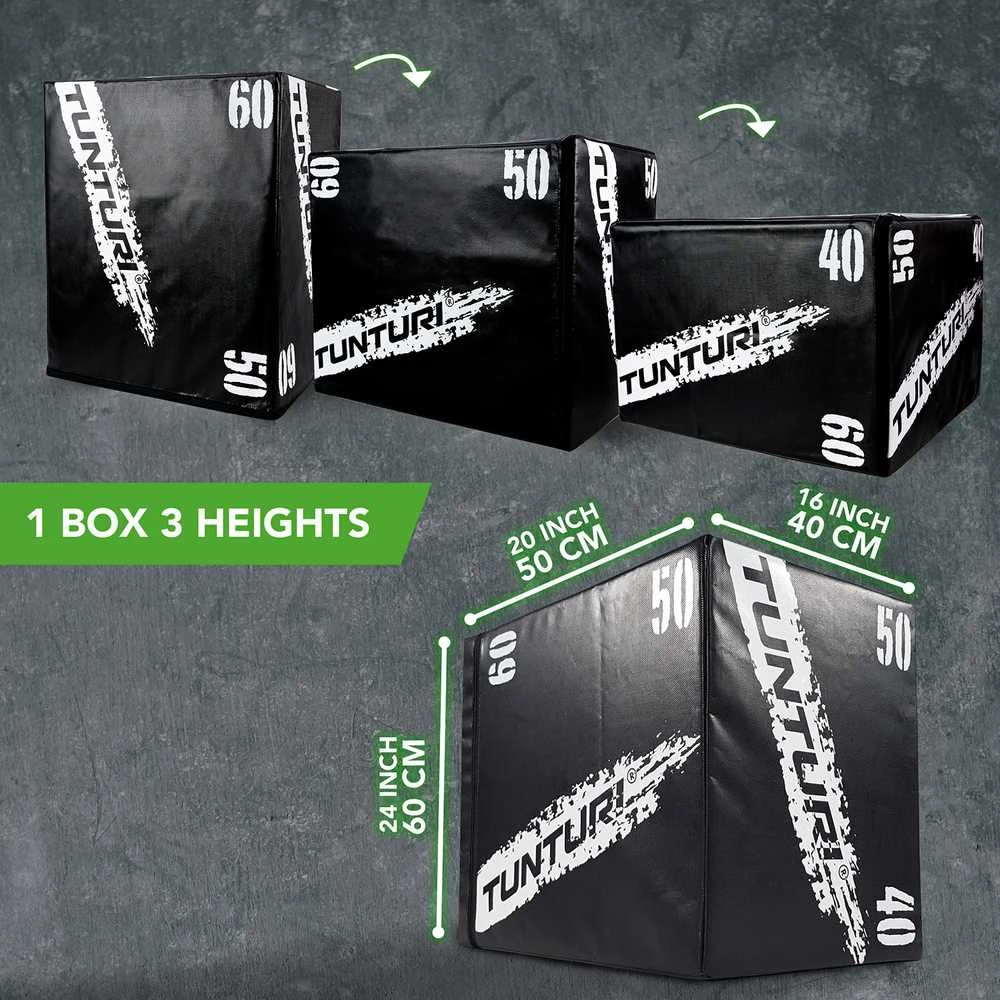 Medinė / EVA platforma TUNTURI PlyoBox Soft 40/50/60 cm