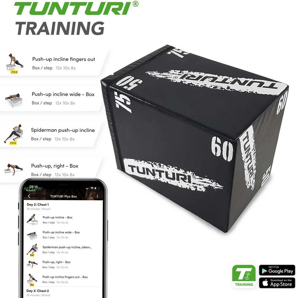 Medinė / EVA platforma TUNTURI PlyoBox Soft 50/60/75 cm