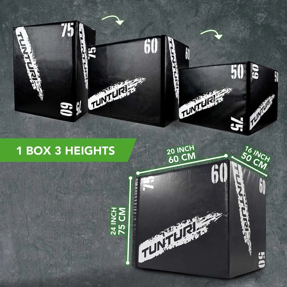 Medinė / EVA platforma TUNTURI PlyoBox Soft 50/60/75 cm