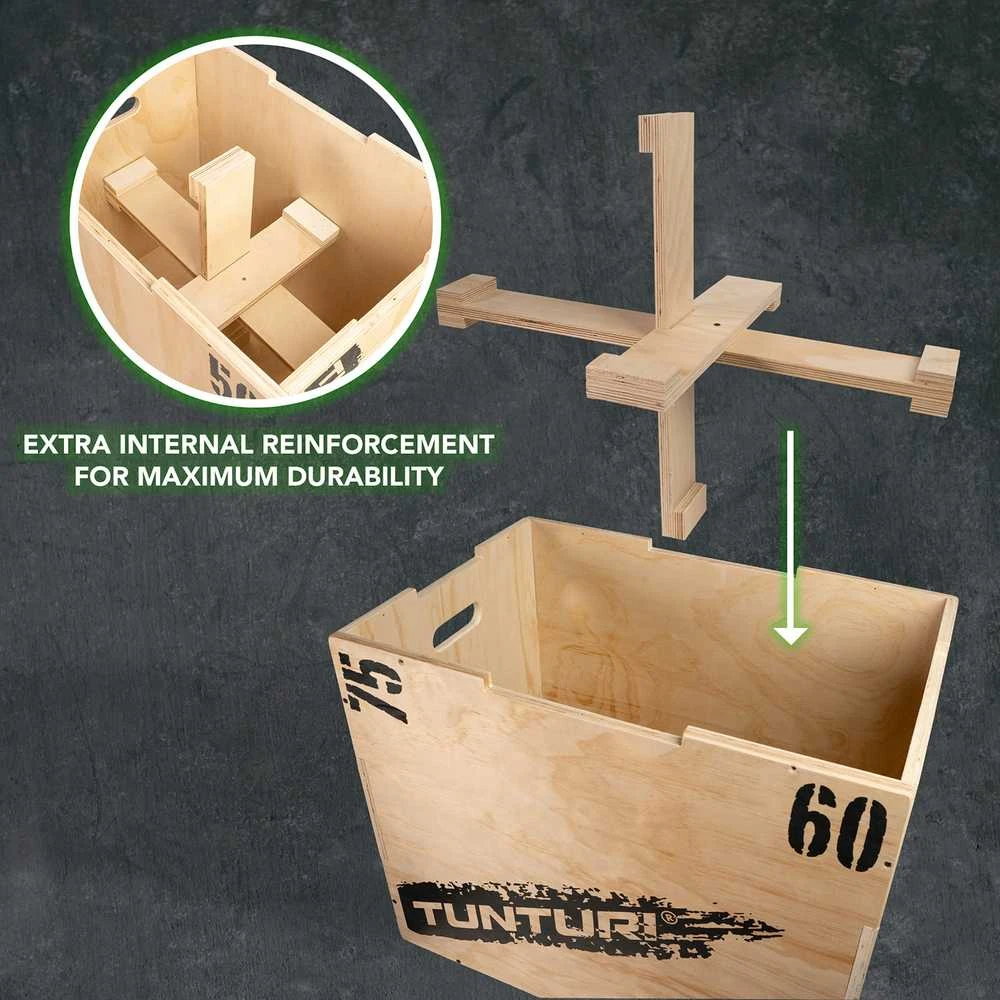 Medinė platforma TUNTURI PlyoBox 50/60/75 cm