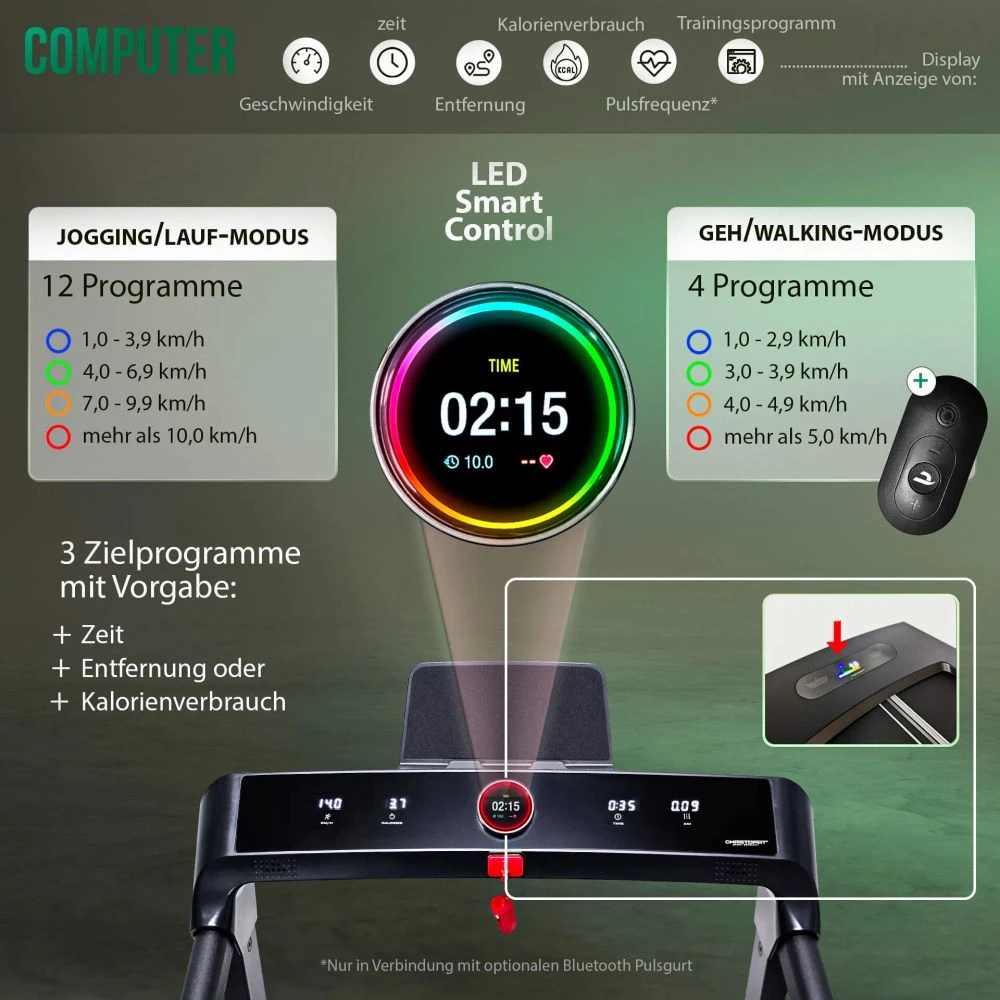None Treadmill CHRISTOPEIT 2in1, juodas