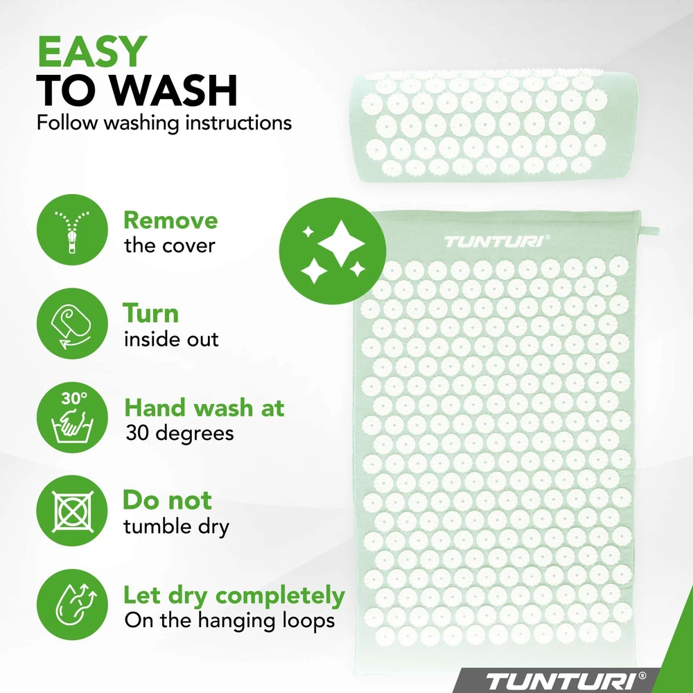 Kilimėlis TUNTURI ACUPRESSURE MAT AND PILLOW MINT