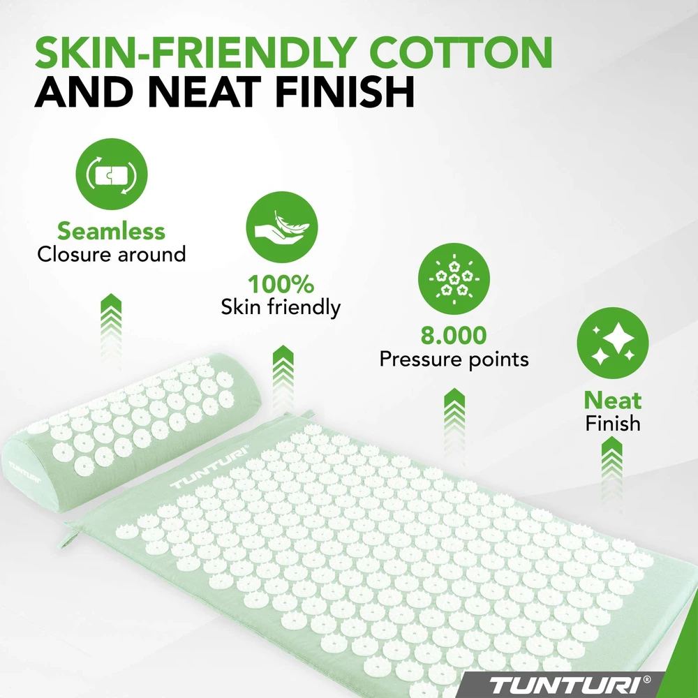 Kilimėlis TUNTURI ACUPRESSURE MAT AND PILLOW MINT