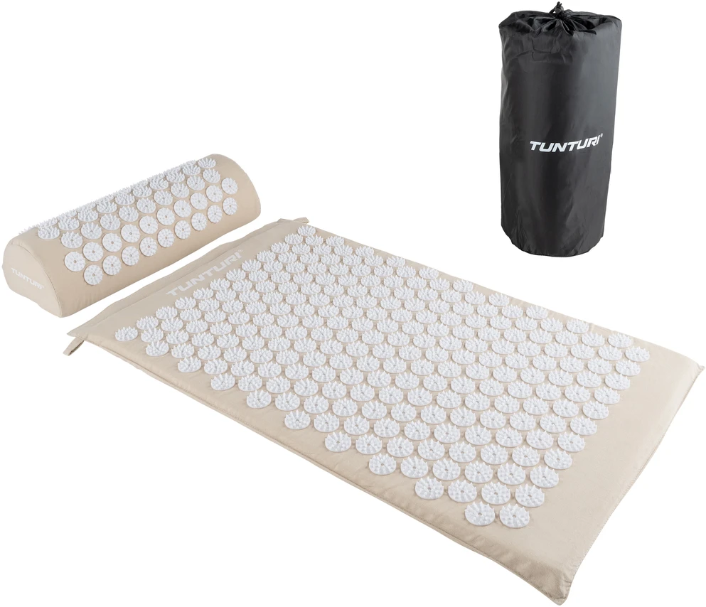 Kilimėlis TUNTURI ACUPRESSURE MAT AND PILLOW BEIGE