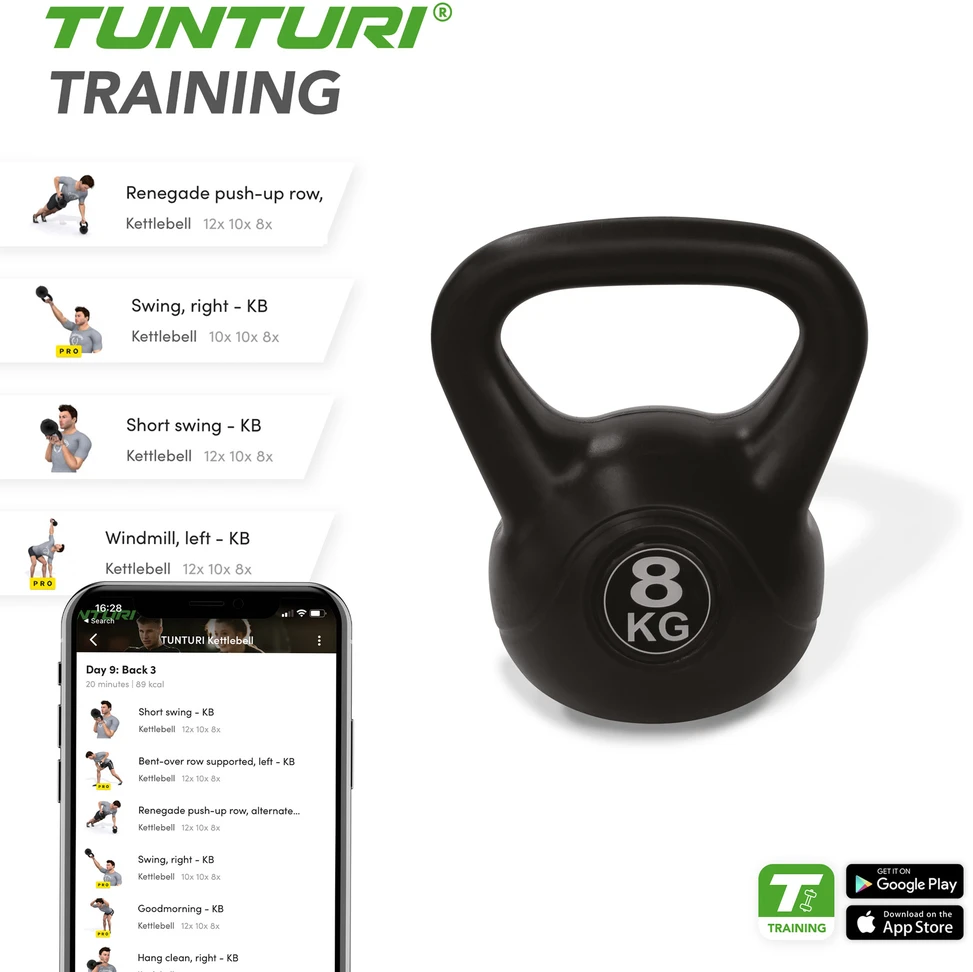 Svarstis Tunturi PE Kettlebell | Svoris: 8 kg