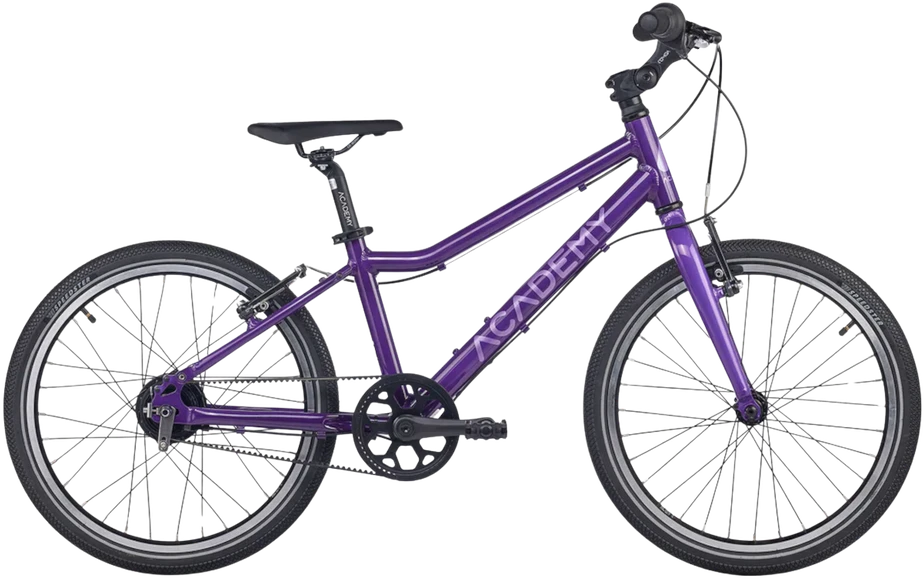 None Ultralengvas vaikiškas dviratis ACADEMY 4 klasės diržas, 20" Violetinė