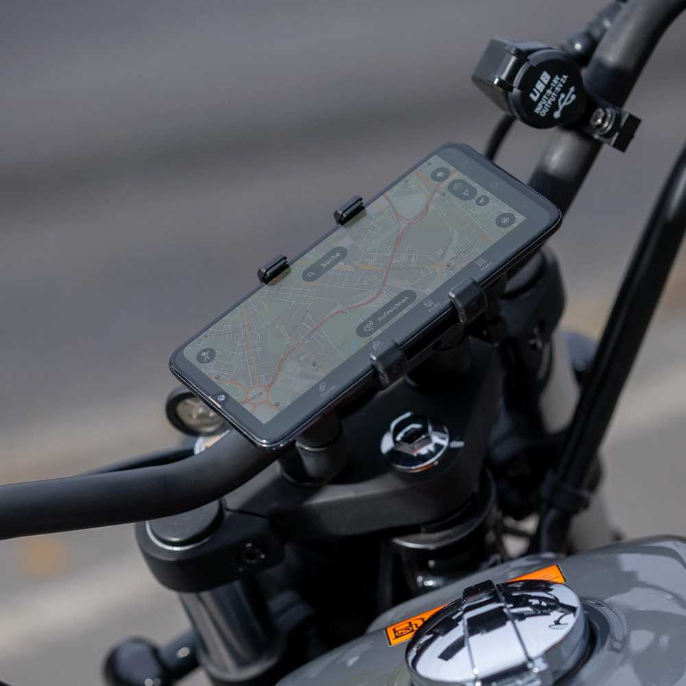 SP Connect Universal Phone Clamp SPC+ dviračio telefono laikiklis – skirtas SPC+ laikikliams – juodas