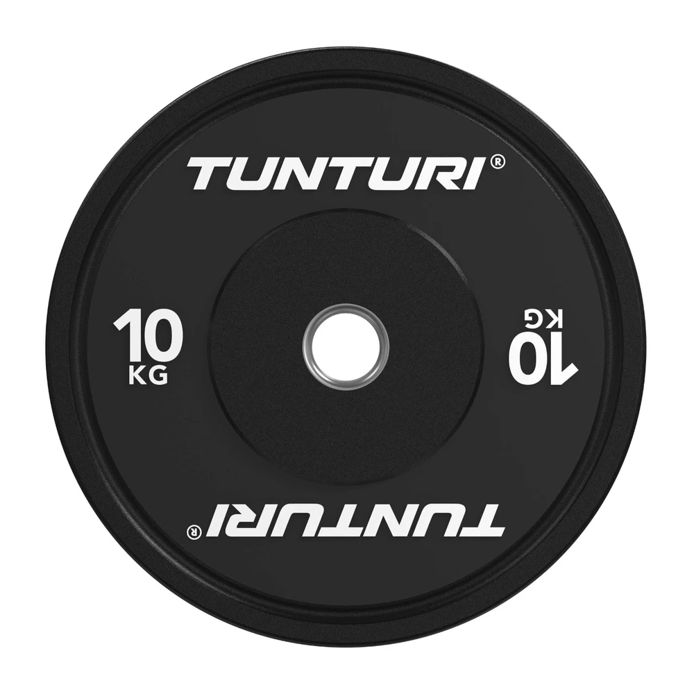 Svarmenys TUNTURI Platinum Bumper Plate Juodas (5–25 kg) (Svoris: 10 kg)