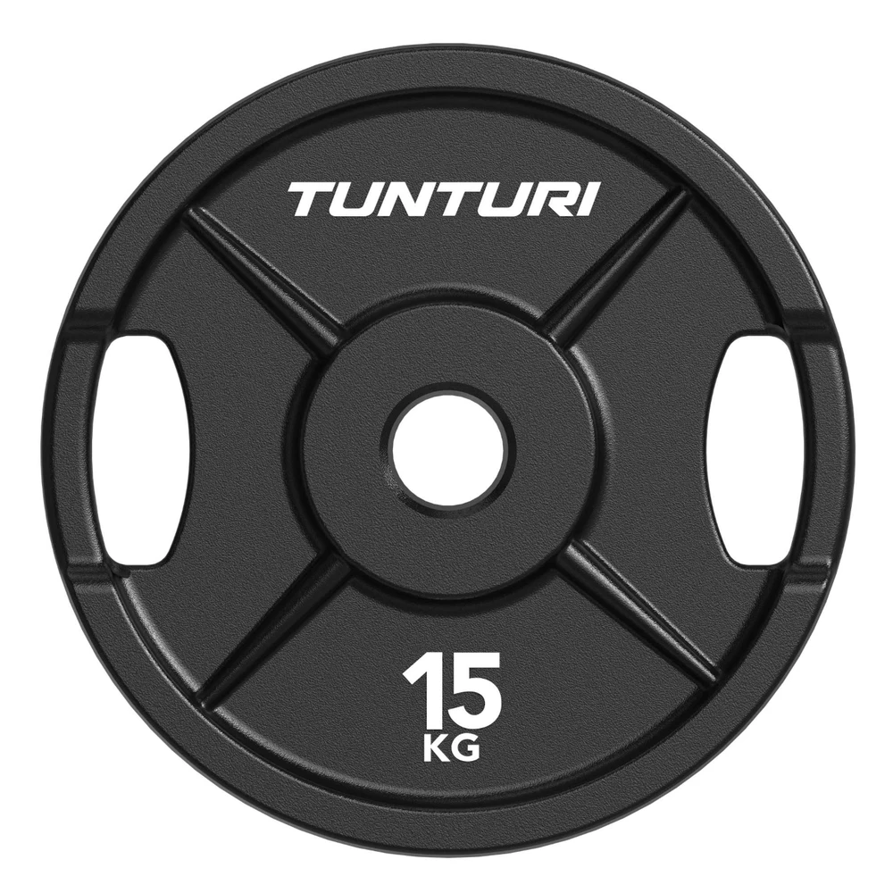 None Olimpiniai ketaus svarmenys TUNTURI Platinum 2,5–25 kg (Svoris: 15 kg)