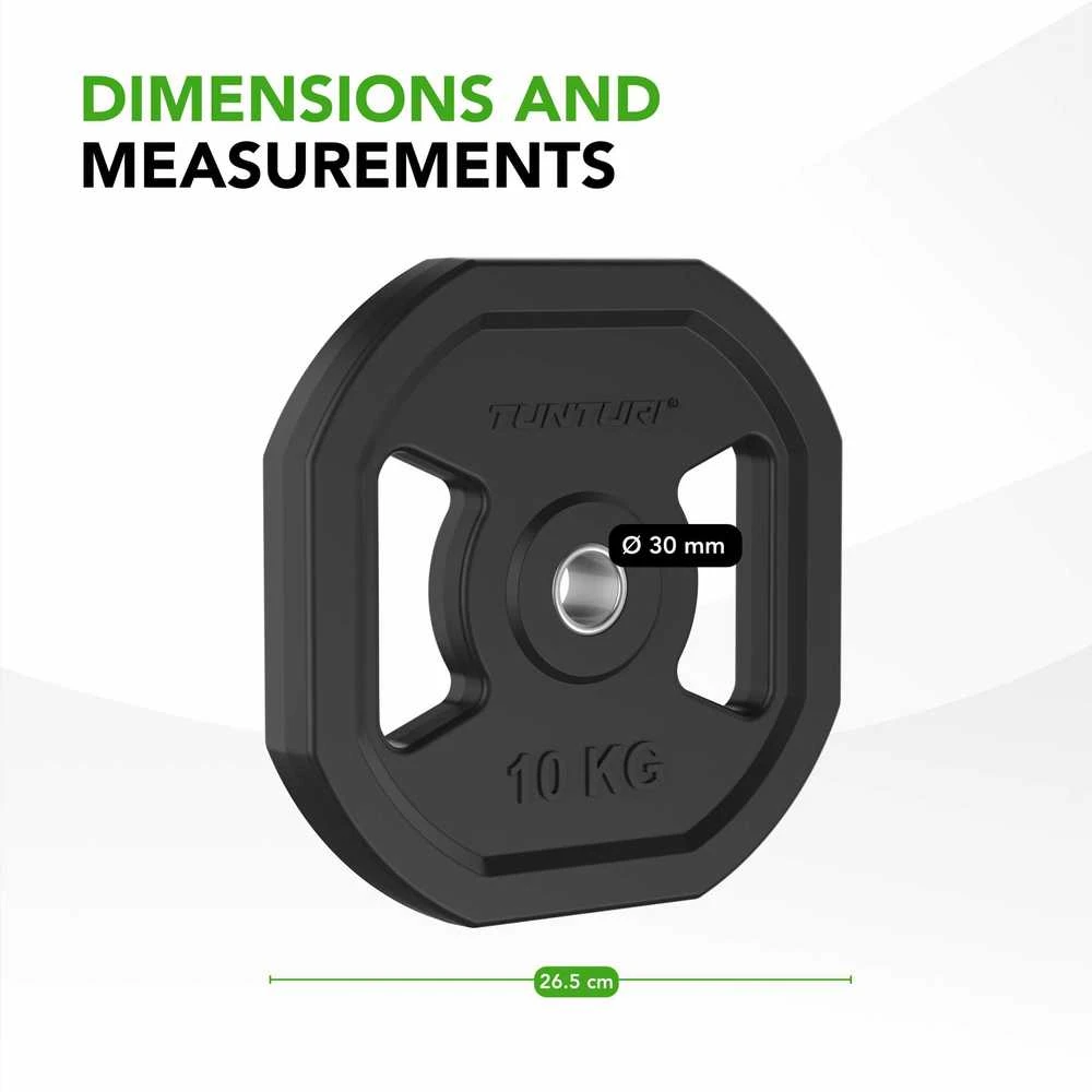 Gumuoti svarmenys Tunturi Aerobic Pump Set Plates - 2x10 kg - Rubber