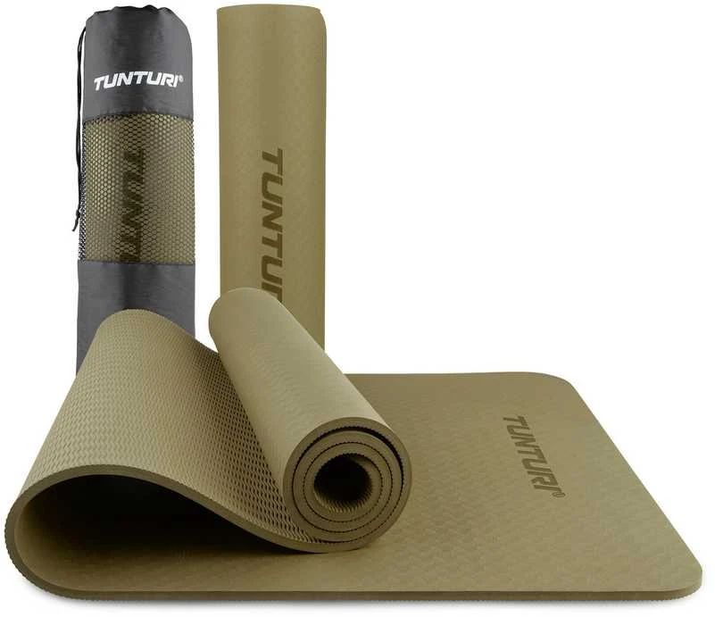 Jogos kilimėlis Tunturi Yoga Mat, 8 mm, kariuomenės žalios spalvos