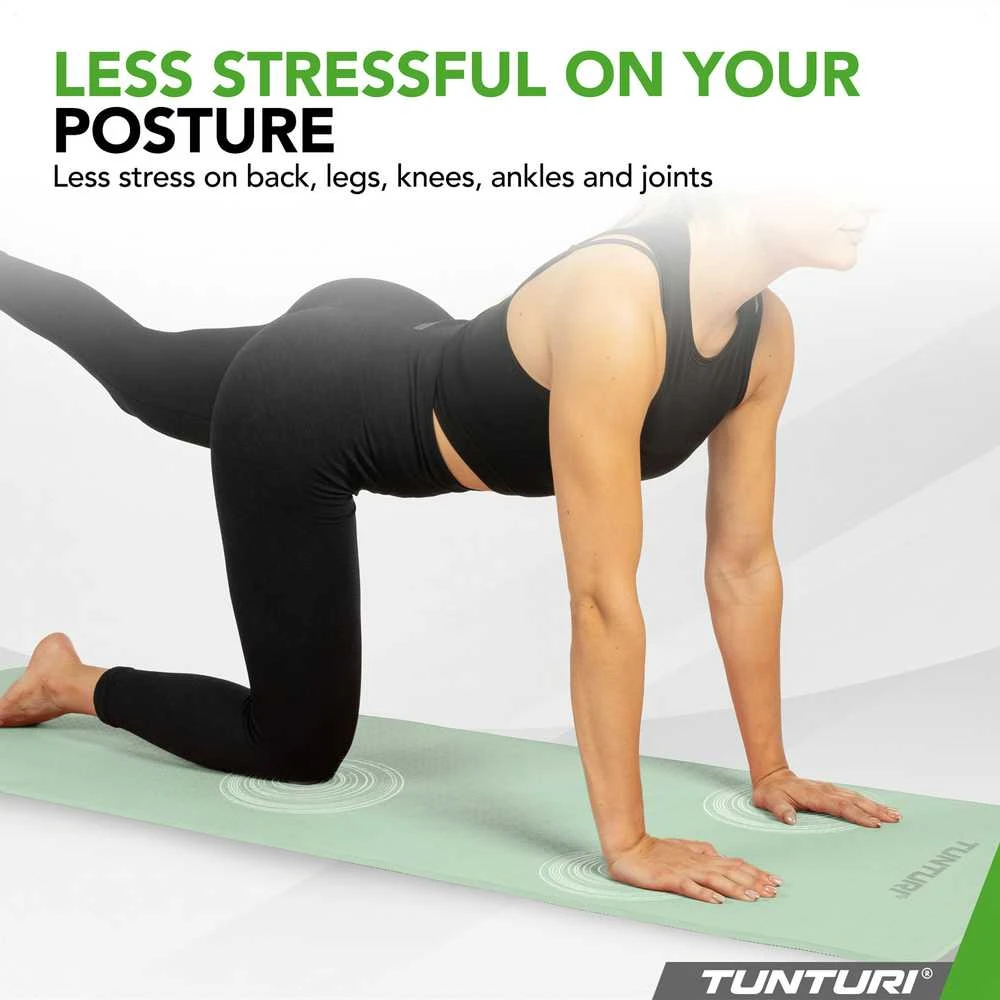 Jogos kilimėlis TUNTURI YOGA & FITNESS MAT 8 MM (Spalva: Mint)