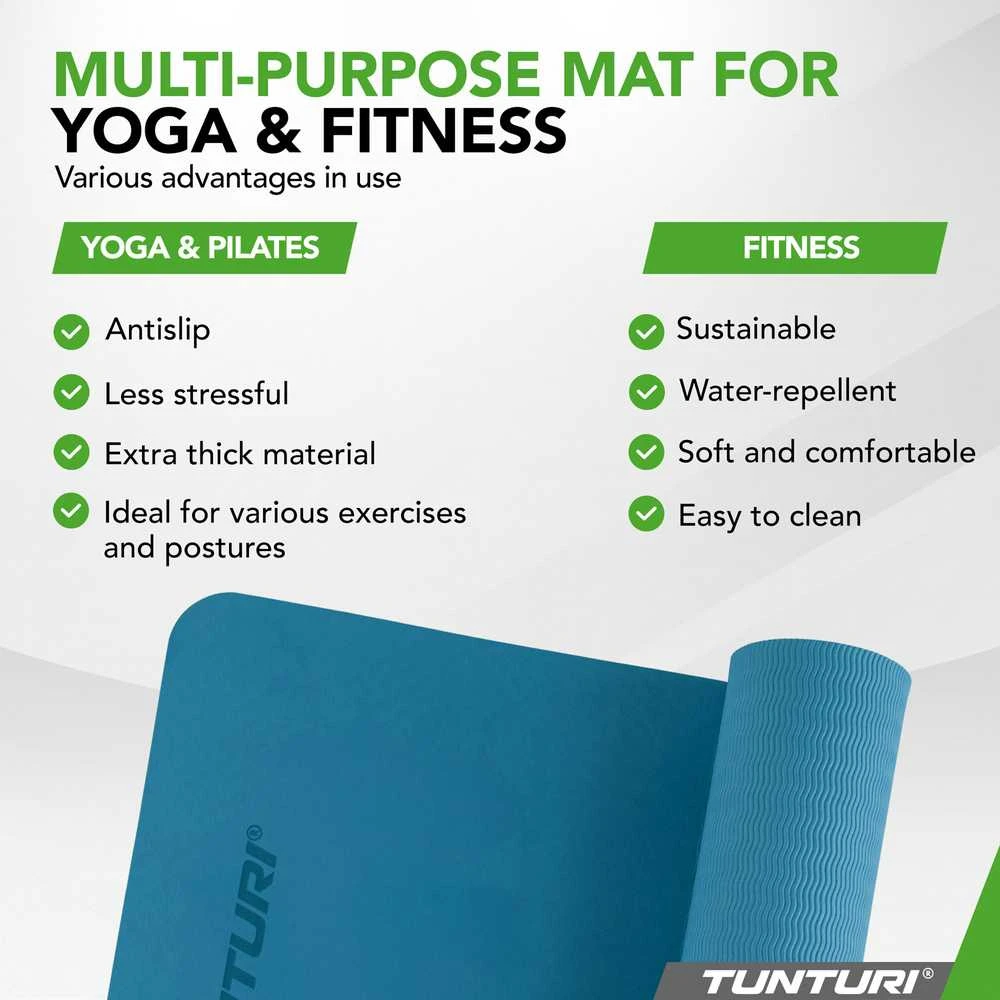 Jogos kilimėlis TUNTURI YOGA & FITNESS MAT, 8 mm, Mėlynas