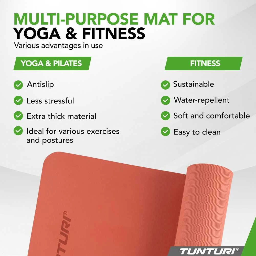 Jogos kilimėlis TUNTURI YOGA & FITNESS MAT 8 MM (Spalva: Rose auksinis)