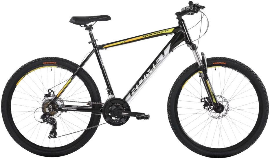 Dviratis Romet Rambler R6.2 2025 juodas-yellow-17" / M (Dydis: 17" / M)