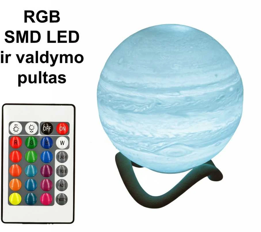 3D Gaminiai Stalinis LED šviestuvas Jupiteris